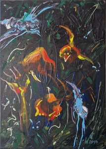 „Nightmare IV“, Öl auf Leinwand, 30 x 40 cm, © Wolfgang Marquart 2014