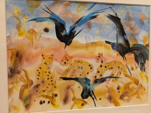 „Drei Vögel im Sonnenlicht“, Aquarell, 60 x 50 cm, © Wolfgang Marquart
