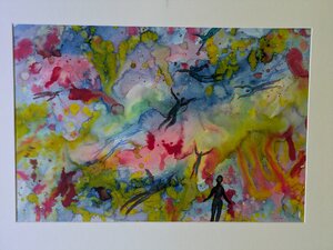 „Flugzeit“, Aquarell, 80 x 60 cm, © Wolfgang Marquart 2008