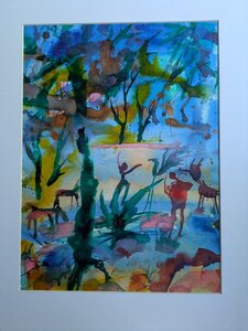 „Im Abendlicht“, Aquarell, 52,5 x 62,5 cm, © Wolfgang Marquart