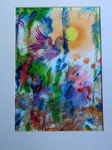 „Im Englischen Garten“, Aquarell, 40 x 50 cm, © Wolfgang Marquart 2006