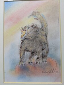 „Ostern“, Pastellkreide und Tusche auf Papier, 24 x 30cm, © Wolfgang Marquart 1998