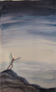 Zyklus der Elemente „Luft“, Öl/ Kreide auf Papier, 70 x 100 cm, © Wolfgang Marquart