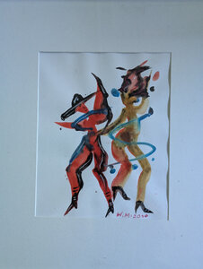„Tänzer III“, Gouache auf Papier, 42 x 52 cm, © Wolfgang Marquart 2010
