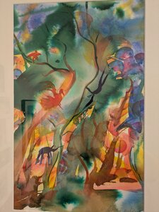 „Waldzeit“, Aquarell, 55 x 70 cm, © Wolfgang Marquart 2008