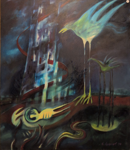 „Wo Träume Wurzeln schlagen“, Öl auf Leinwand, 140 x 120 cm, © Wolfgang Marquart