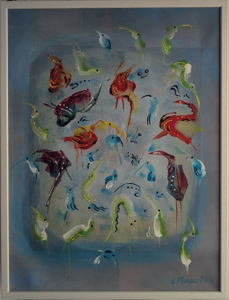 „Meeting“, Öl auf Leinwand, 84 x 63 cm, , © Wolfgang Marquart